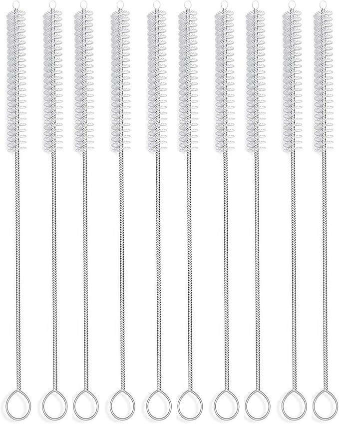 12 Inch Extra Long Straw Brush Cleaner, Flexible Nylon Tube Cleaning Brushes by DESIN