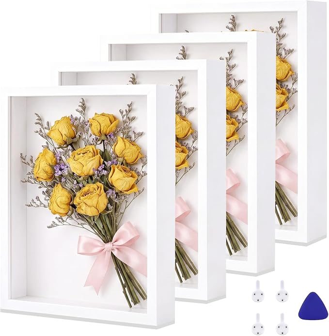 4 Pack Shadow Box Frame, 1.2" Depth 3D Picture Frame by Unknown