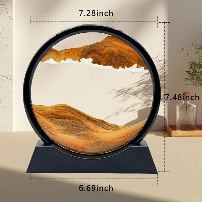 Moving Sand Art Liquid Motion, 3D Deep Sea Sandscape Color Quicksand Decor - Image 3