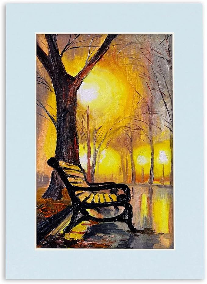 11x14 Mat for 8.5x11 Photo - Precut Baby Blue Picture Matboard for Frames Measuring 11 x 14 Inches - Bevel Cut Matte to Display Art Measuring 8.5 x 11 Inches - Acid Free ONE MAT