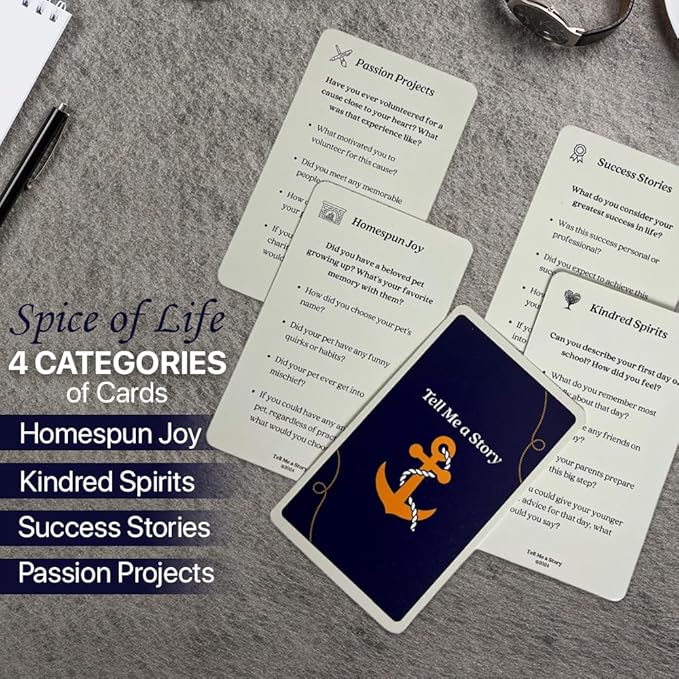 Conversation Starter Cards - Fun Prompts for Families, Friends, Seniors & Couples - Family Conversation Cards & Card Game for Couples (Volume 1)