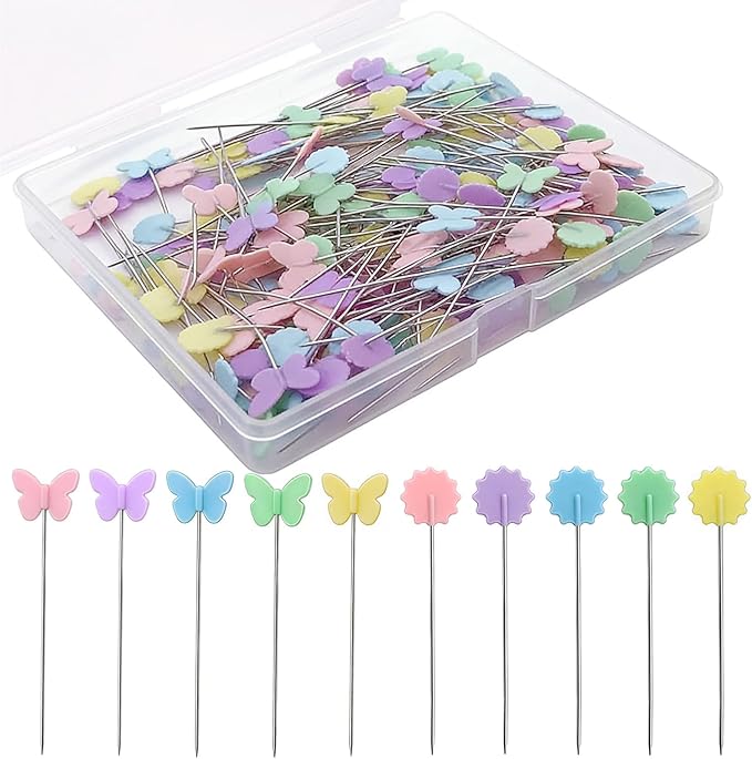 Elisel 200 pcs Multicolor Straight Pins Straight Quilting Pins Craft by Elisel