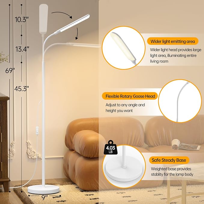 Aisutha LED Floor Lamp, 18W Super Bright Floor Lamp - Image 4
