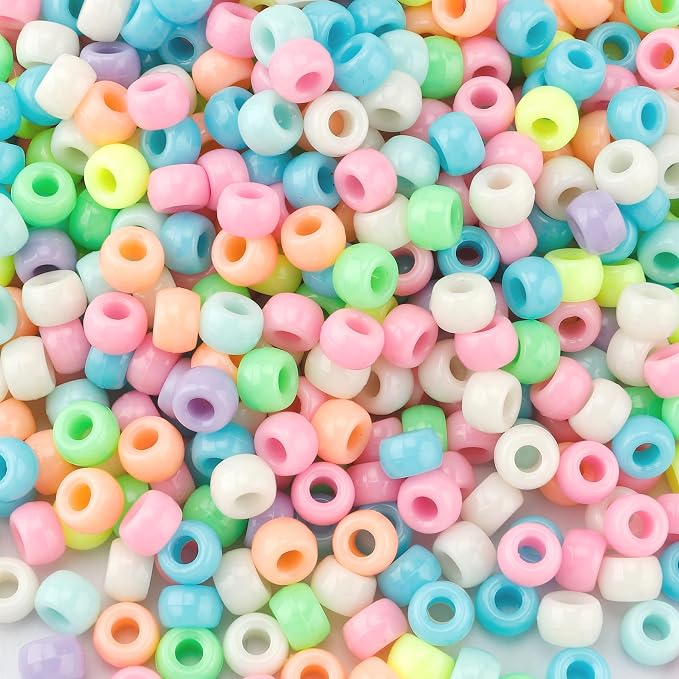 Pony Beads Bulk 1100 Pcs, Beads by anpiwshjo