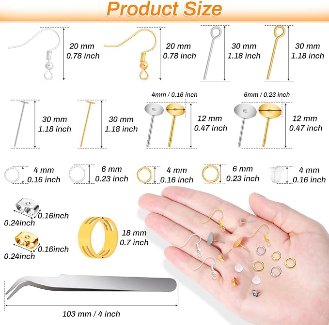 Modacraft 2000Pcs Earring Making Supplies Kit - Image 4