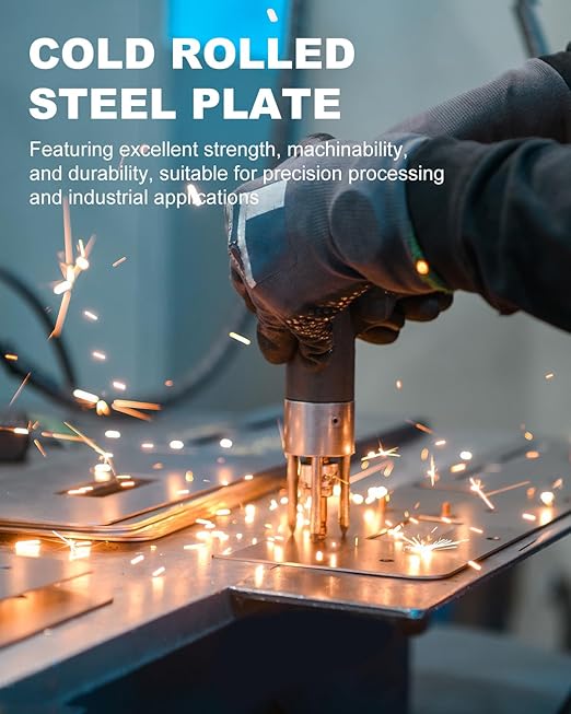 12" x 9" 18 Gauge Steel Sheets Metal Cold Rolled Steel Plate, 4 Pcs Weldable Metal Sheet for DIY Craft Projects, Industrial, Professional