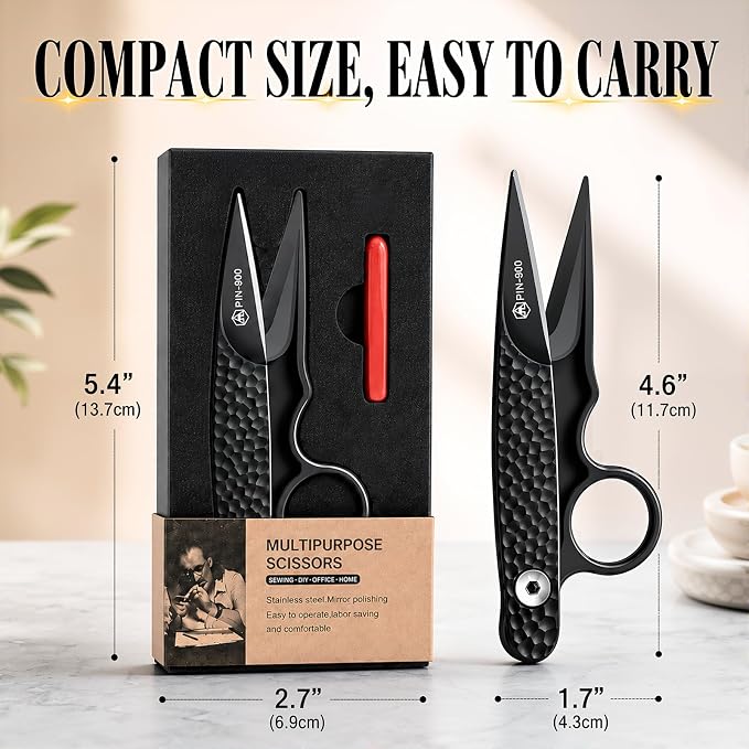 Premium Sewing Scissors, Sharp Precision Thread Snips - Image 3