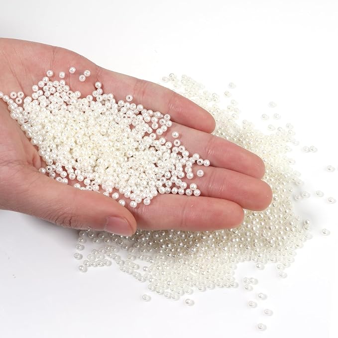 4000pcs Creamy White 3mm Pearl Beads by chuyau