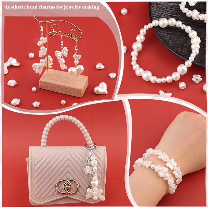270-320PCS TINKRSTUFF Assorted Mix ABS Imitation Pearl Beads - Image 5