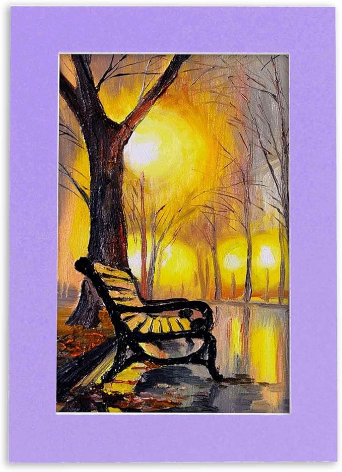 11x14 Mat for 8.5x11 Photo - Precut Light Purple Picture Matboard for Frames Measuring 11 x 14 Inches - Bevel Cut Matte to Display Art Measuring 8.5 x 11 Inches - Acid Free ONE MAT