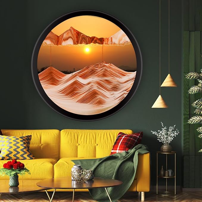24" Moving Sand Art, 3D Sand Art Pictures Deep Sea Sandscape Living Room by Unknown