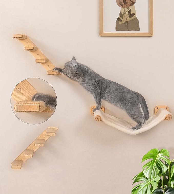 Cat Wall Hammock Set of 3, Wall Shelves - Image 2
