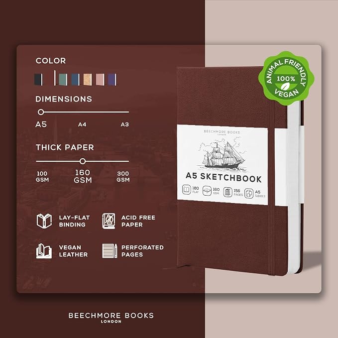 Beechmore Books A5 Mixed Media Sketchbook - Image 2