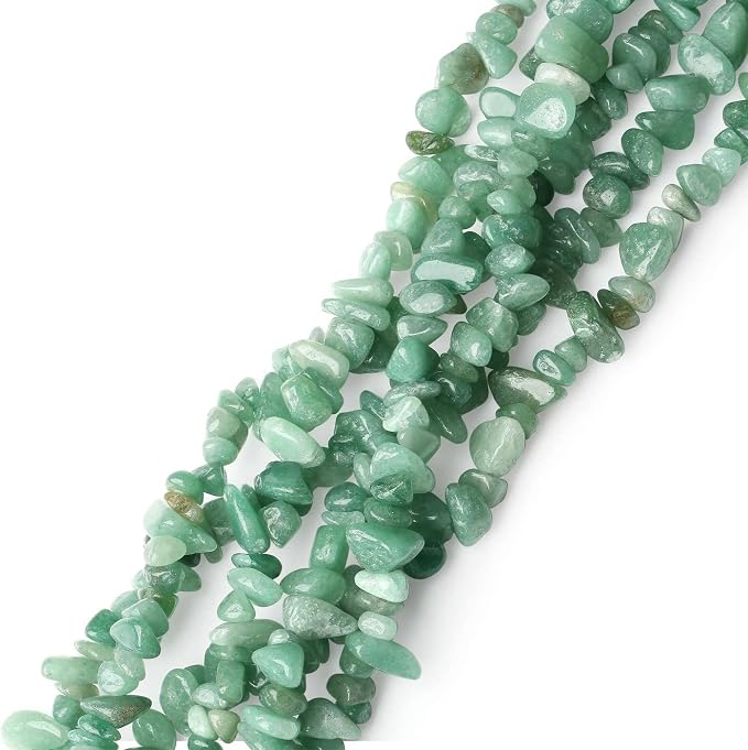 LAIDANLA Green Aventurine 400pcs Natural Chip Stone Beads 5-8mm Healing Crystal - Image 2