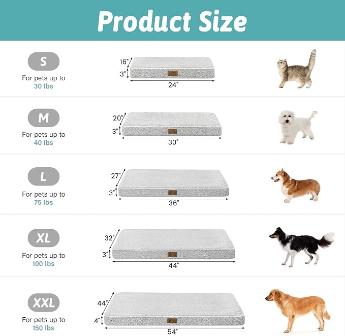 Big Dog Bed for Giant Dogs, Rectangular XXL Orthopedic Dog Beds Extra Large - Image 4