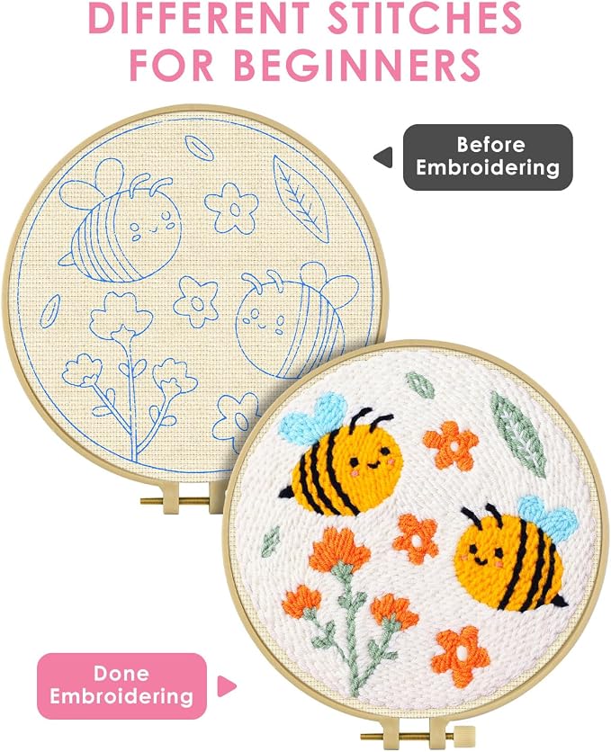 TINDTOP Punch Needle Kits, DIY Punch Embroidery Kits - Image 3