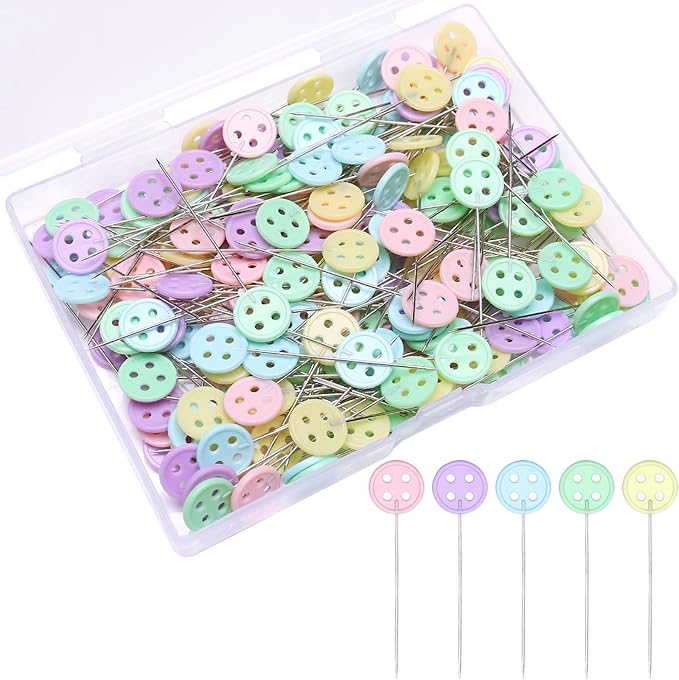 Elisel 200 pcs Multicolor Straight Pins Straight Quilting Pins Craft by Elisel