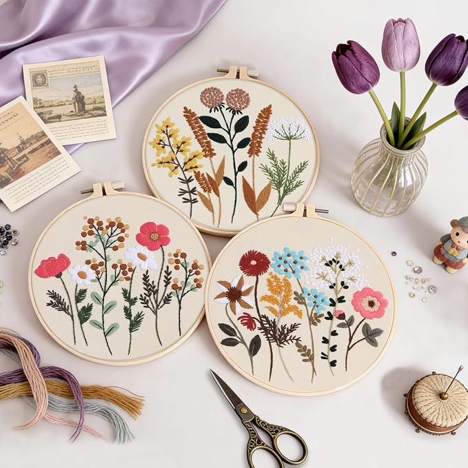 3 Sets Embroidery Kit, Cross Stitch Kits - Image 5