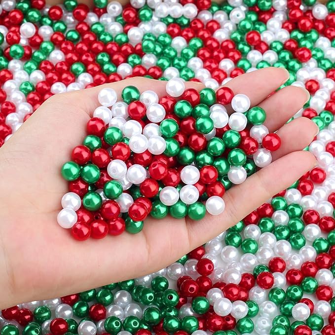DUQGUHO 6mm Christmas Beads for Bracelets by DUQGUHO