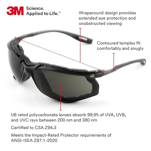 3M Safety Glasses, Virtua CCS, ANSI Z87, Corded Ear Plug Control System - Image 2