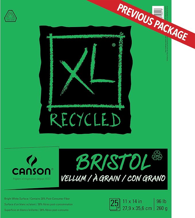 Canson XL Series Recycled Bristol Pad, 11x14 inches, 25 Sheets - Image 2
