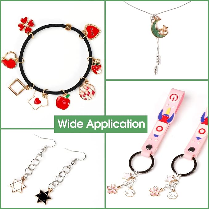 Crweety 460Pcs Charms for Jewelry Making, Pendants Earring Charms for Bracelets - Image 7