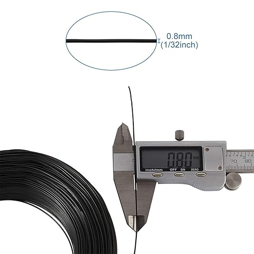 Fashewelry 984 Feet 0.8mm Black Aluminum Wire Bendable Metal Craft Wire String for Beading Sculpting Jewelry Making