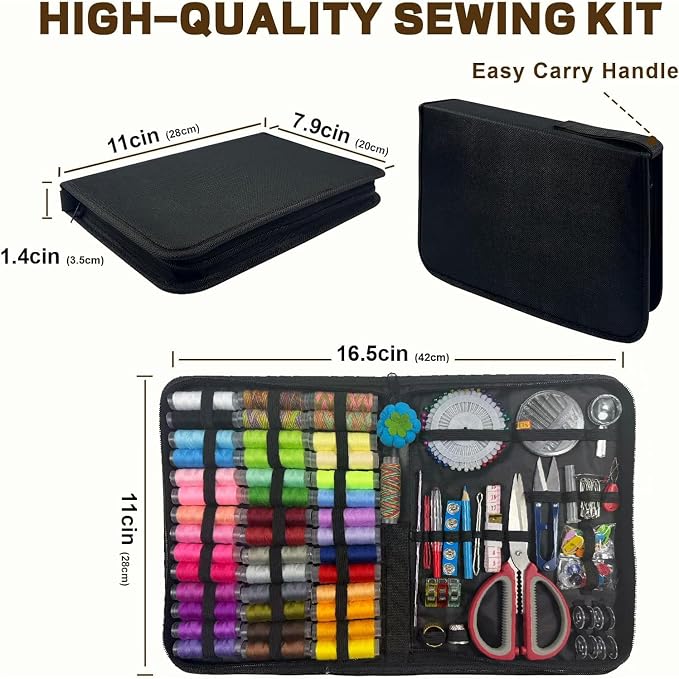 197PCS Sewing Kit for Adults, 43 XL Thread Spool, Beginners - Image 7