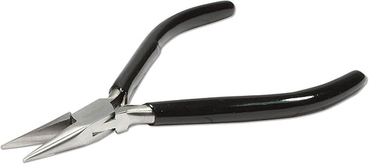 The Beadsmith Chain Nose Pliers – Extra Fine Tips – 4.5 inches (114mm) – PVC Grip Handle with Double Leaf Springs – Jewelry Making Tool for Creating Bracelets, Earrings and Necklaces