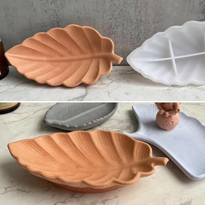 Wehous Resin Tray Molds Leaf Tray Silicone Resin Mold Irregular Jewelry Plate - Image 2