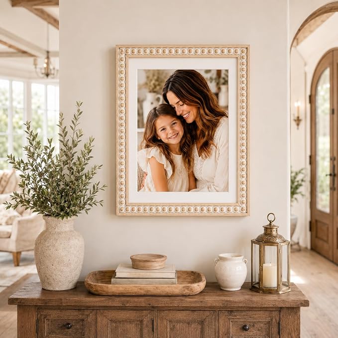 Solid Wood 12x16 Picture Frame Beaded Frame - Image 2