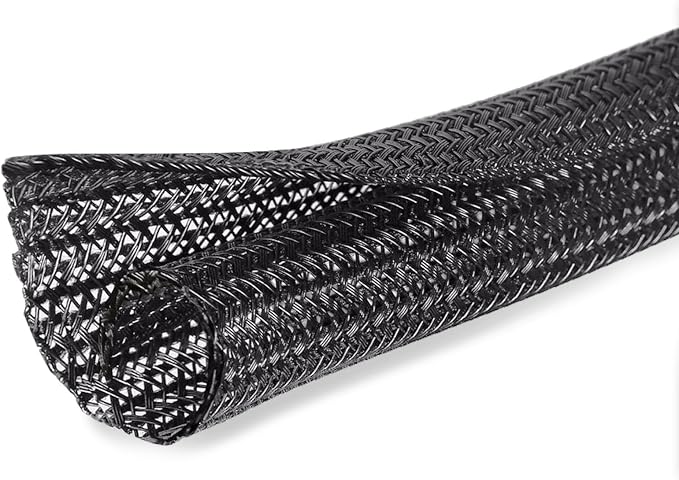 25ft - 1/2 inch Cord Protector Cable Sleeve Split Wire Loom Tubing by Moxita