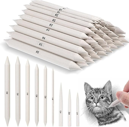 108 PCS Blending Stumps and Tortillions Blending Sticks, Oil Pastel Blending Pencil Soft Paper Felts Sketch Shading Pencils Colored Pencil Blender for Artists and Students Drawing Supplies (9 Sizes)