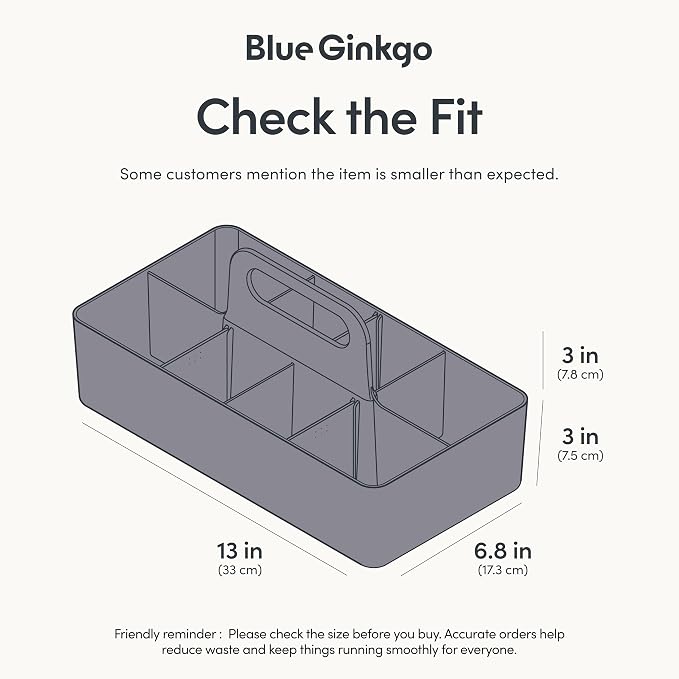 BLUE GINKGO Stackable Organizer Caddy, Made in Korea | Portable. Adjustable. - Image 3