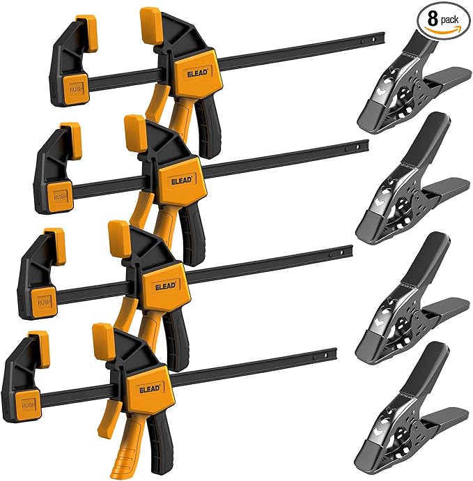 8-Piece Bar Clamps for Woodworking by ELEAD