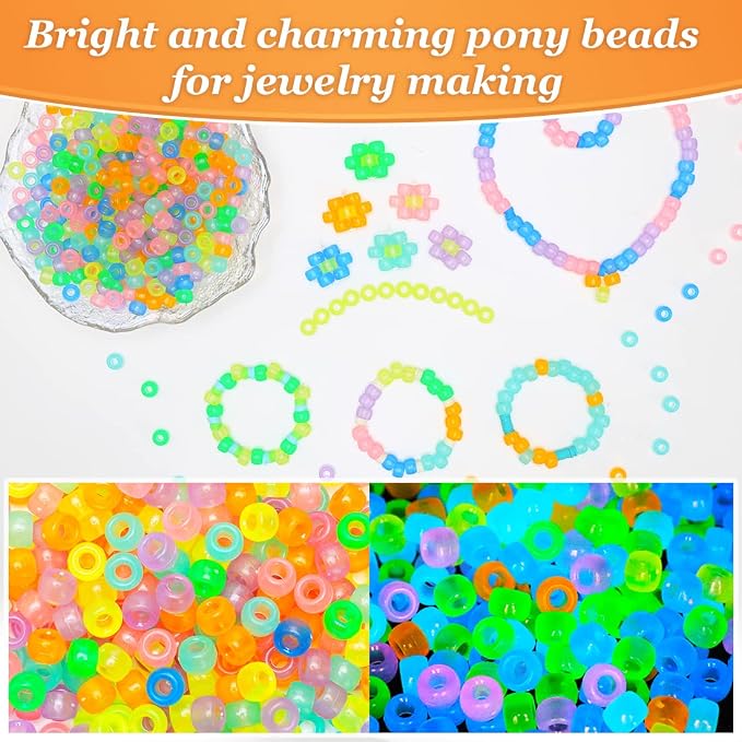 Pony Beads, Beads for Hair Braids, Plastic Bead for Crafts… - Image 3