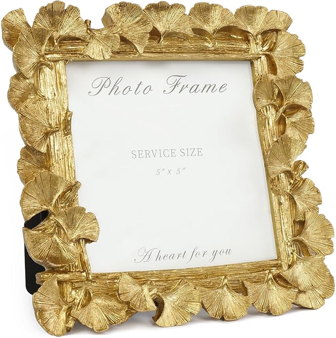 Cuspin 5x5 Picture Frame Vintage Gold Frames, Antique Square Photo Frame by Cuspin