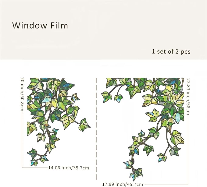 Original Hand Drawn Stained Glass Window Hanging Cling - Image 4