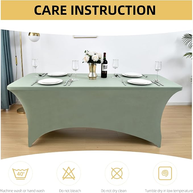 124 2-Pack 8ft Spandex Table Covers - Image 6