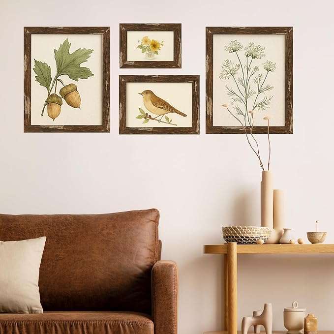 puthiac 5x7 Rustic Farmhouse Picture Frame, Warm Walnut, 1 Pack | Distressed - Image 8