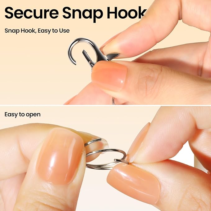 LEOBRO 160PCS Lobster Claw Clasps and Key Rings, Keychain Making kit, Keychains - Image 7