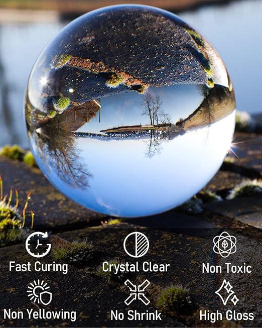 Nicpro UV Resin Kit 2000g, Large Crystal Clear UV Cure Epoxy Resin Supplies, Low Odor & Quick Curing Transparent Solar Activated Glue for Jewelry Making, Handmade DIY Craft, Coating and Casting