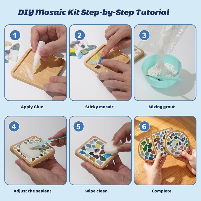 WATHFKCU 4 Sets DIY Mosaic Kits - Image 4