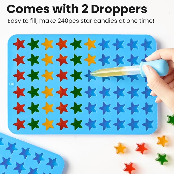 JOERSH Star Candy Molds, 240 Cavities, Non Stick, - Image 5