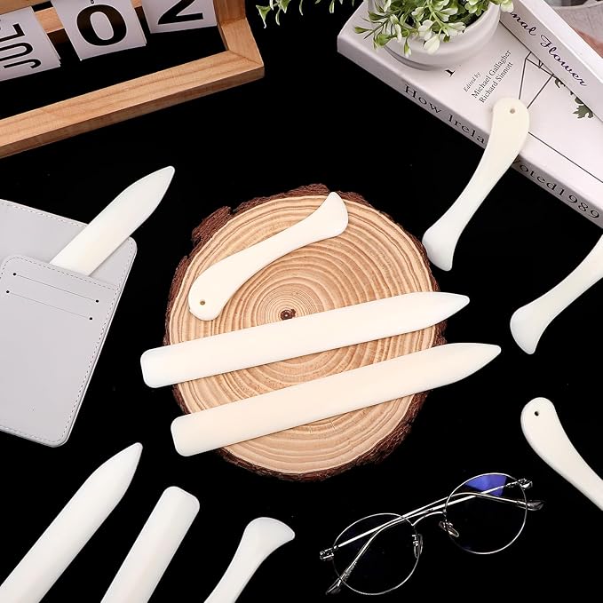 20 PCS Bone Folder Tool, Plastic Bone Folder Crafts Scoring Folding Creasing Paper Crafting Scrapbooking Tool for Paper Leathercrafts Bookbinding and DIY Card Making Handmade(2 Styles)