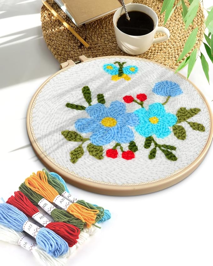 TINDTOP Punch Needle Embroidery Kits, Flowers Punch Needle Kits - Image 7