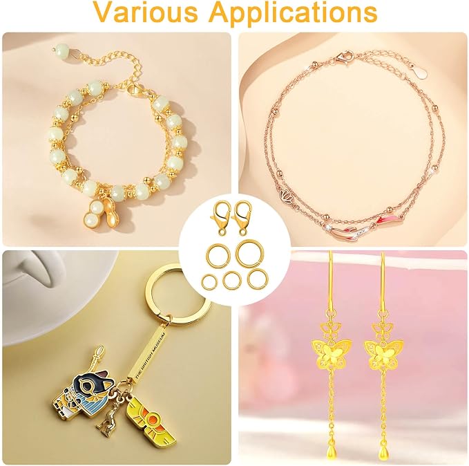 Anezus 1200PCS Jump Rings for Jewelry Making Kit, Jewelry Making Supplies and - Image 2