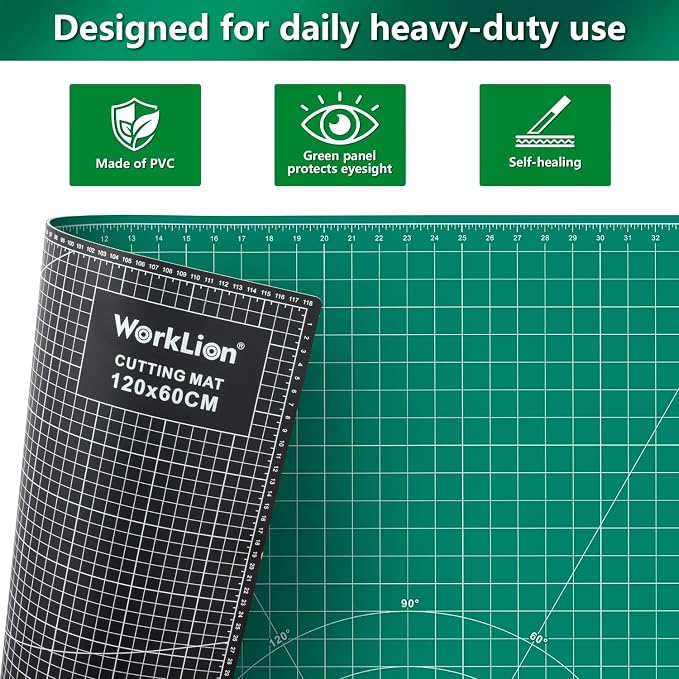 WorkLion Large self healing cutting mat: 47''x23'' Double-Sided Craft Cutting - Image 4