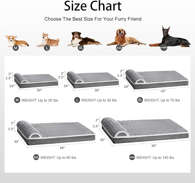 Orthopedic XL Dog Bed Large Sized Dog - Image 7