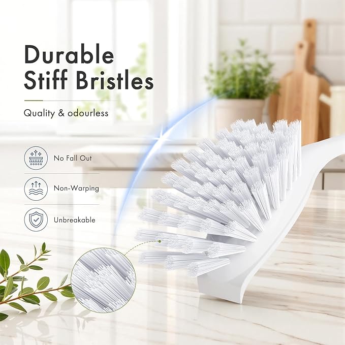 Amazer 4 Pack Dish Brush with Handle, Kitchen Scrub Brushes - Image 3